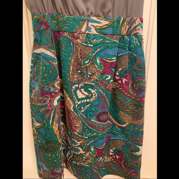 HPx2🎉 Anthropologie (Maeve) Gray & Patterned Dress - Picture 11 of 16